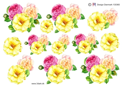  3D Blomster i skønne forårsfarver